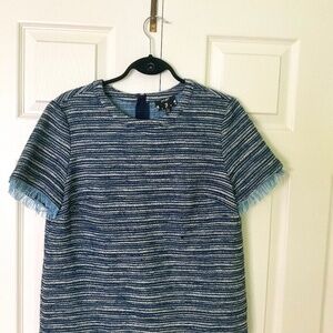424 fifth short sleeved crew neck top, blue,medium for women